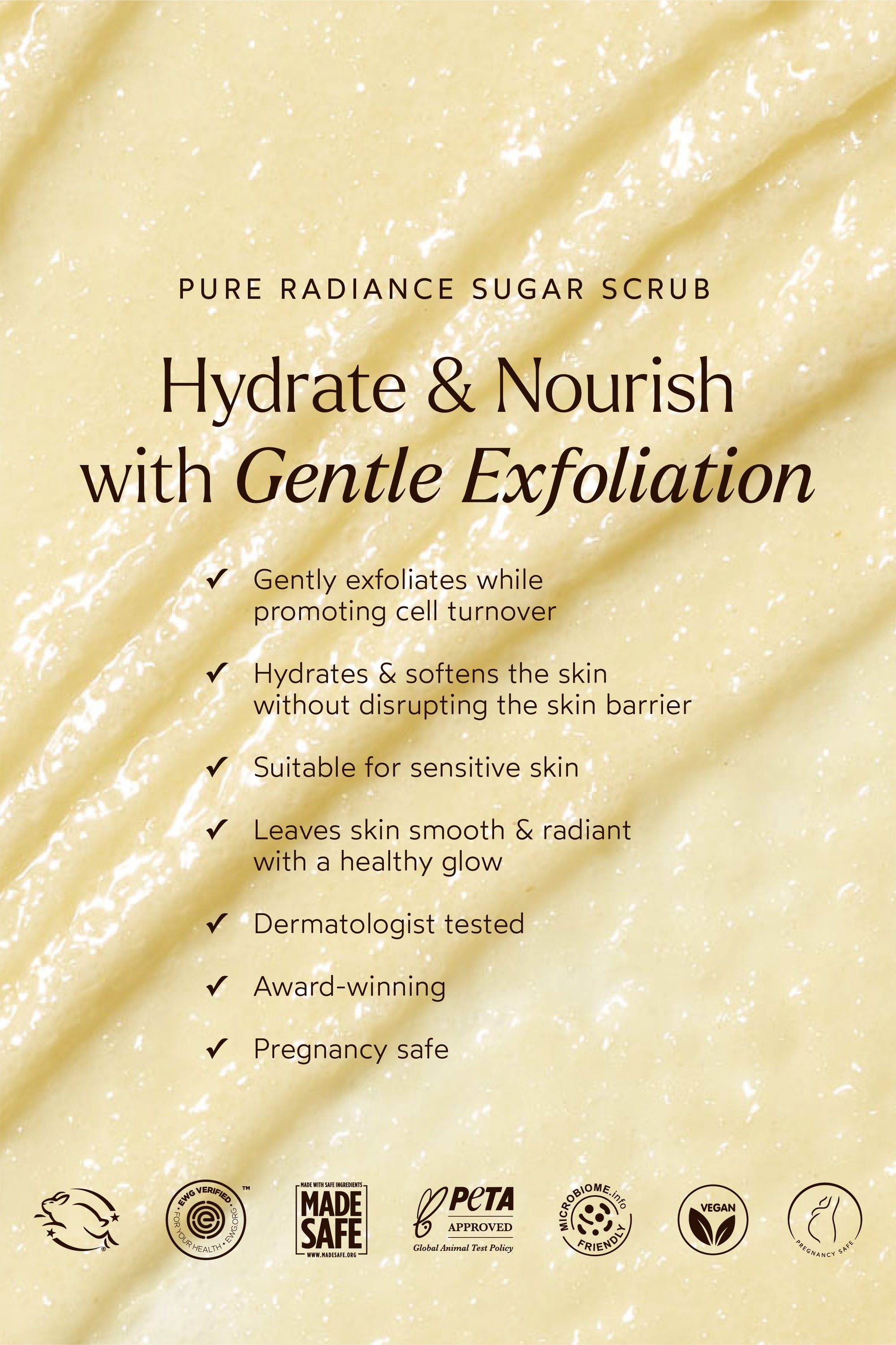 Image of benefits of True Botanicals Sugar Scrub