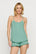 Model is wearing Gisele TENCEL™ Modal Ruffle Cami & Shortie Short Set in Seagrass