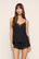Model is wearing Kari Cami & Short PJ Set in Black