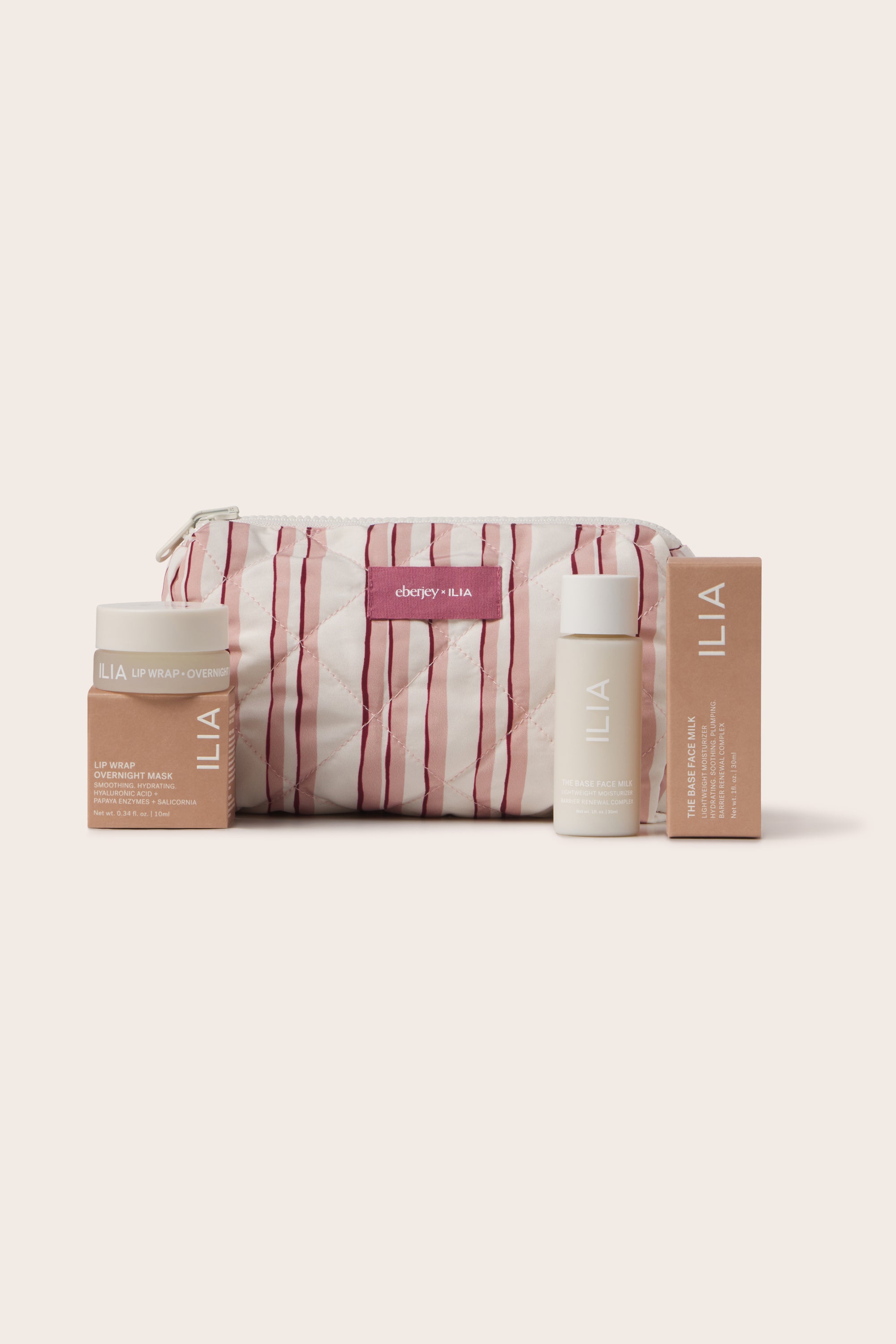  EBJ X ILIA REVRSBLE POUCH in Brushstroke Rose/Bloomscape
