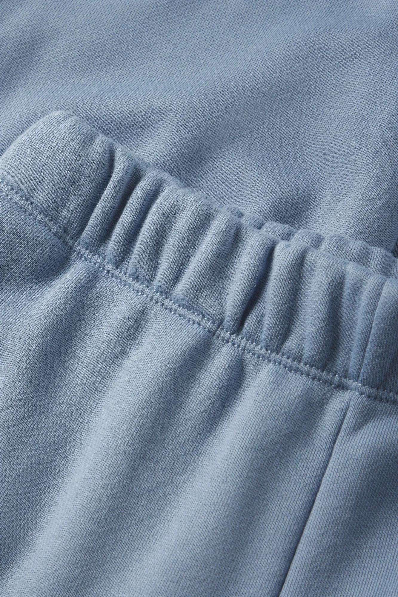 Fabric Detail of FRENCH TERRY JOGGER - Faded Denim