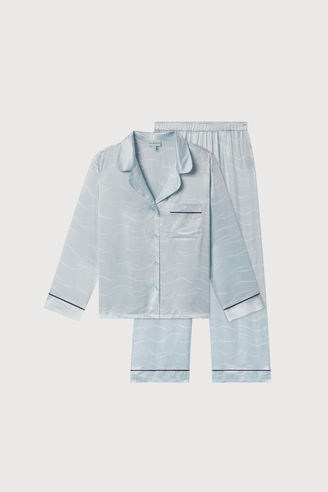 Eberjey x The Ritz-Carlton Yacht Collection - Inez Washable Silk Printed Long PJ Set