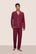 Model is wearing William TENCEL™ Modal Long PJ Set  in Bordeaux/Ivory