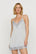 Model is wearing Washable Silk with Lace Embroidery Short Slip in Powder Blue