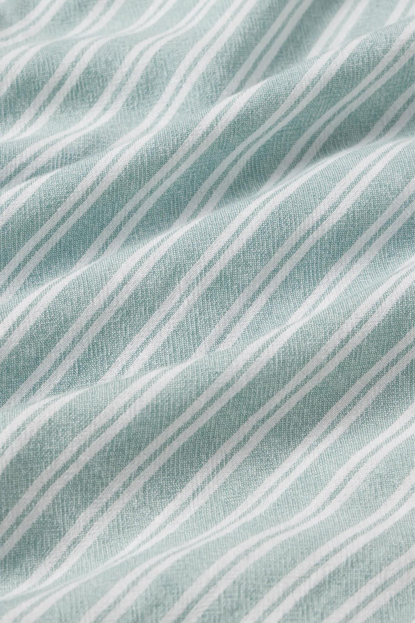 Nautico fabric image in Regatta Stripe Seagrass/White