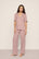 Model is wearing Gisele TENCEL™ Modal Short Sleeve & Pant PJ Set in Woodrose/Ivory