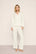 Model is wearing Pima Cotton Long PJ Set  in  Ivory