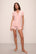 Model is wearing Frida TENCEL™ Modal Shortie Short PJ Set in  Silver Pink/Ivory