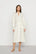 Model is wearing Gisele TENCEL™ Modal Long Robe in Ivory/Navy