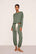 Model is wearing Gisele TENCEL™ Modal Slouchy PJ Set  in  Desert Sage/Ivory