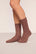 Model is wearing Cozy Socks in Deep Taupe
