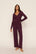 Model is wearing Pointelle Pant in Wildberry