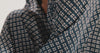 video of models wearing Inez Washable Silk Long PJ Set in Ivory/Champagne, Petite Batik and Ice Blue/Ivory